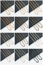 Crystal Beaded Chain Necklace N1163