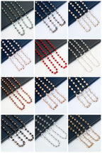 Crystal Beaded Chain Necklace N1163