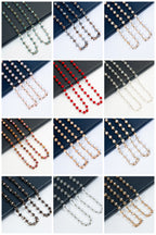 Crystal Beaded Chain Necklace N1163