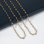 Crystal Beaded Chain Necklace N1163