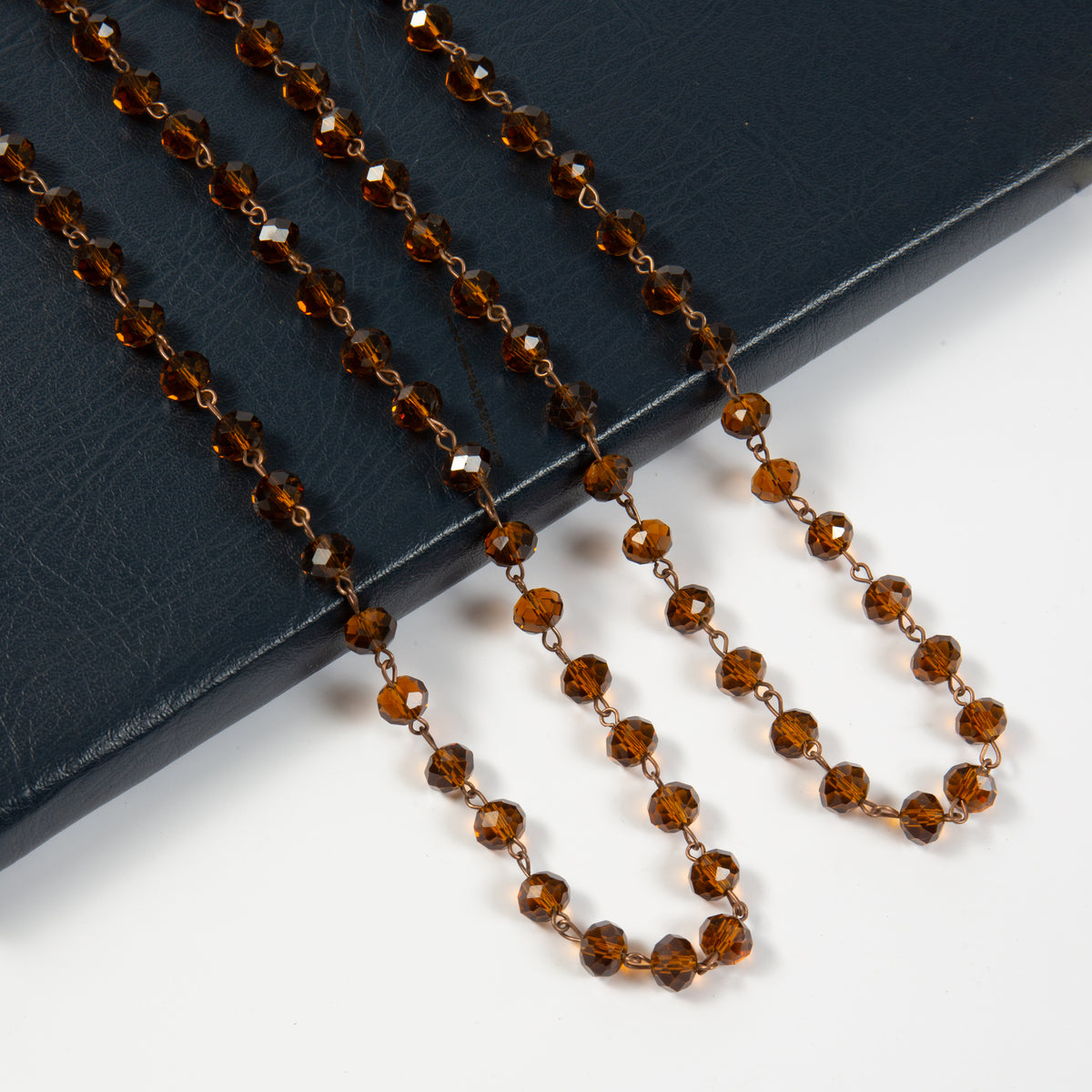 Crystal Beaded Chain Necklace N1163