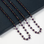 Crystal Beaded Chain Necklace N1163