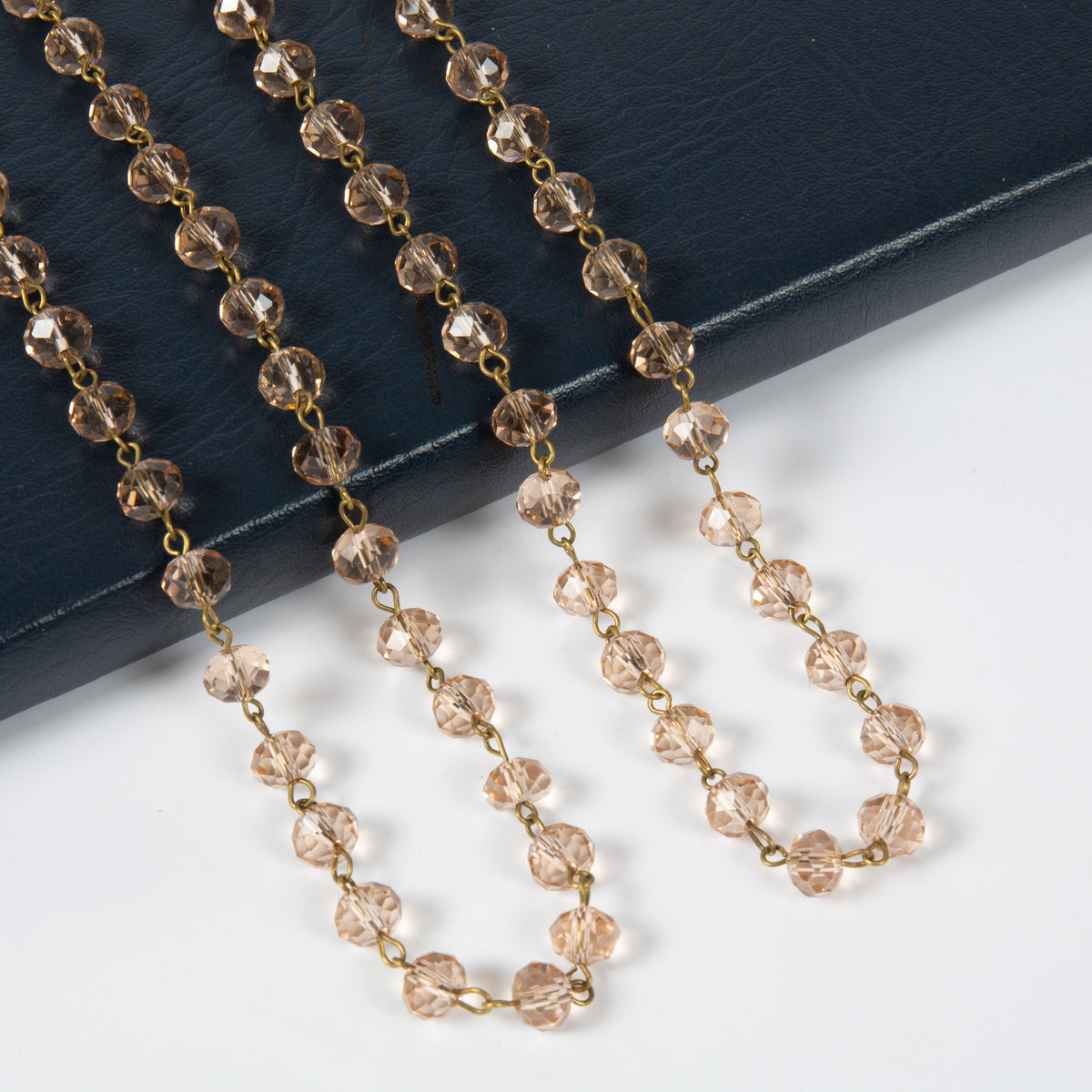 Crystal Beaded Chain Necklace N1163
