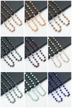 Crystal Beaded Chain Necklace N1163