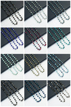 Crystal Beaded Chain Necklace N1163