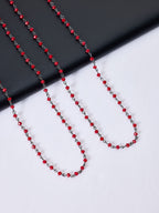 Crystal Beaded Chain Necklace N1163