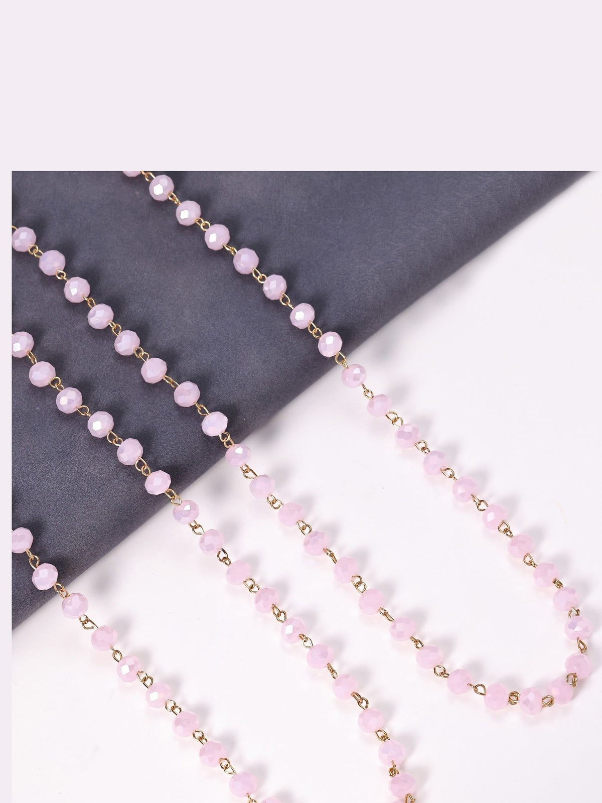 Crystal Beaded Chain Necklace N1163