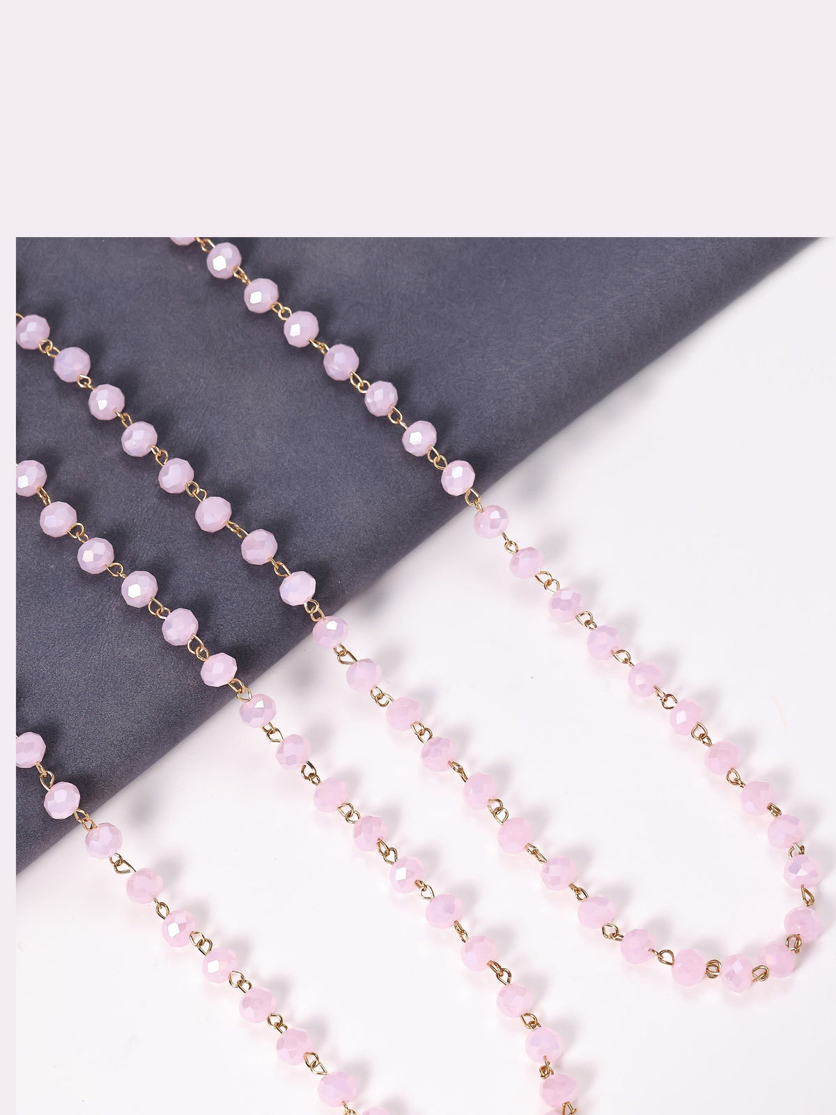 Crystal Beaded Chain Necklace N1163