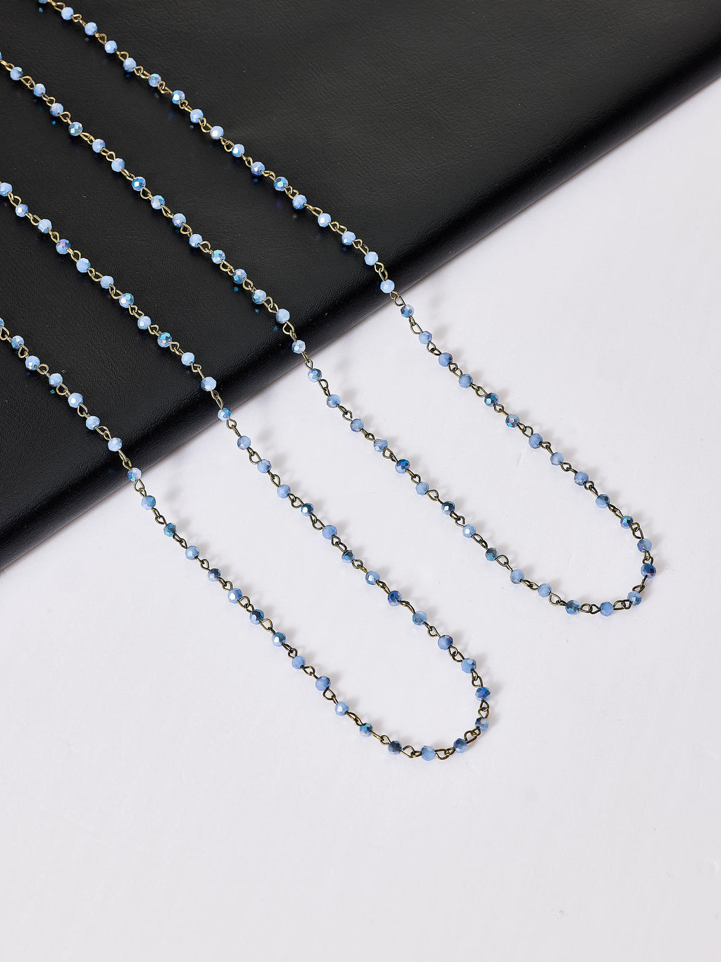 Crystal Beaded Chain Necklace N1163