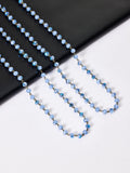 Crystal Beads Chain Necklace N1163-124-Bronze