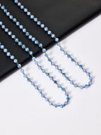 Crystal Beads Chain Necklace N1163-124-Bronze