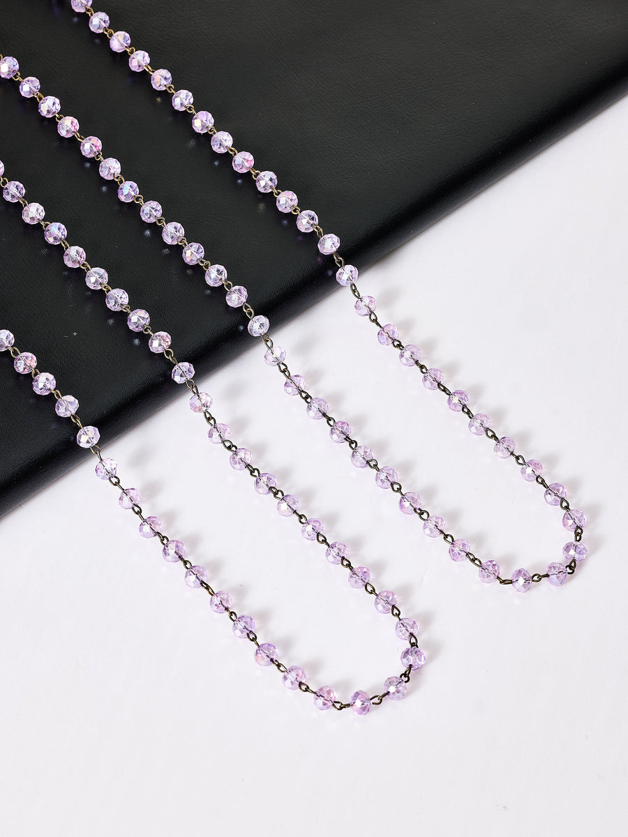 Crystal Beaded Chain Necklace N1163-191