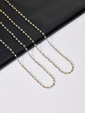 Crystal Beaded Chain Necklace N1163-24-Bronze - view 2