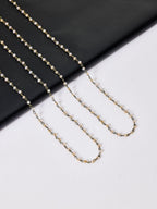 Crystal Beaded Chain Necklace N1163-24-Bronze - view 2