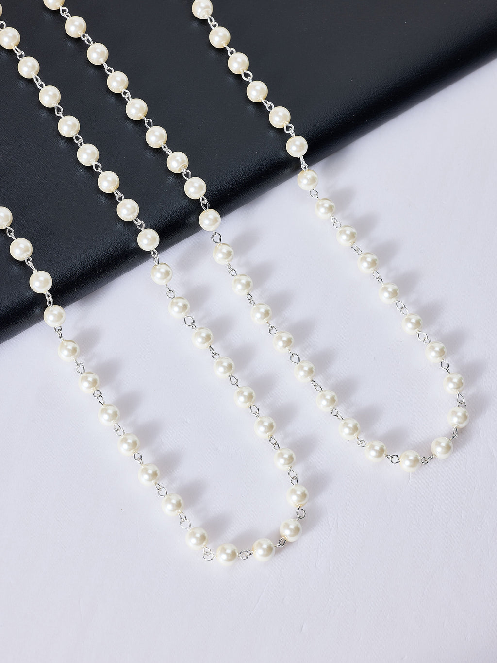 Crystal Beaded Chain Necklace N1163