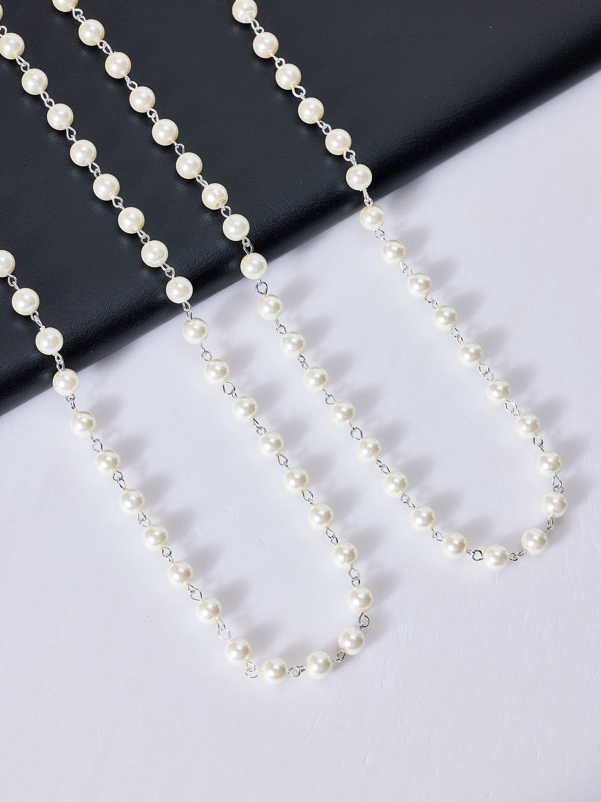 Crystal Beaded Chain Necklace N1163
