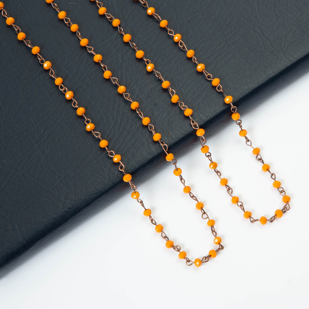 Crystal Beaded Chain Necklace N1163