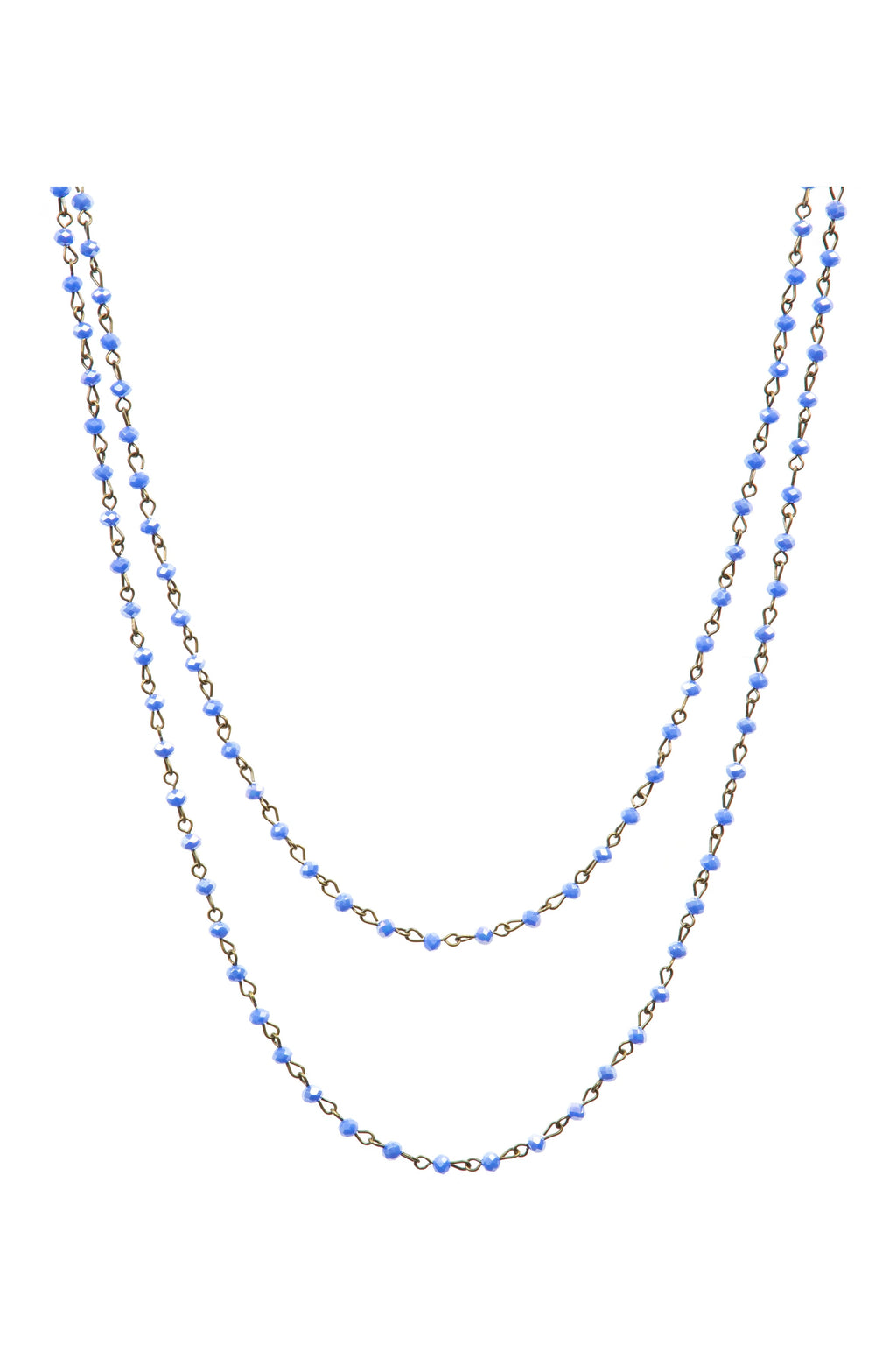 Crystal Beaded Chain Necklace N1163