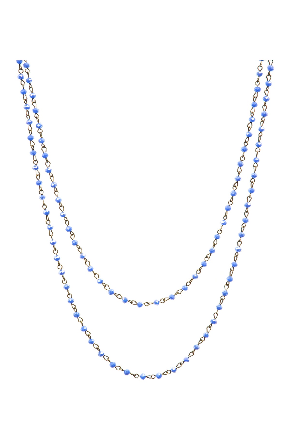 Crystal Beaded Chain Necklace N1163