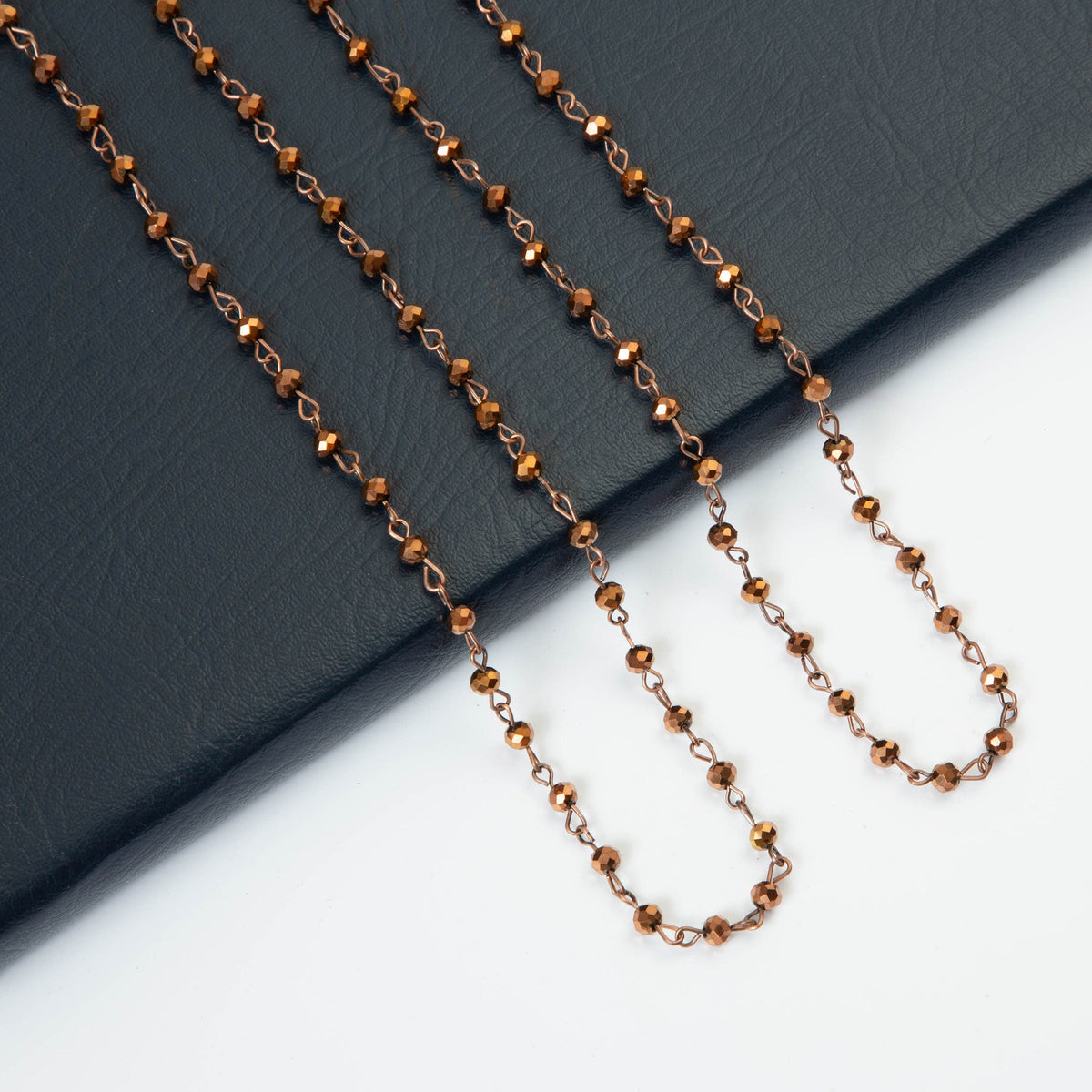 Crystal Beaded Chain Necklace N1163