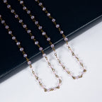Crystal Beaded Chain Necklace N1163