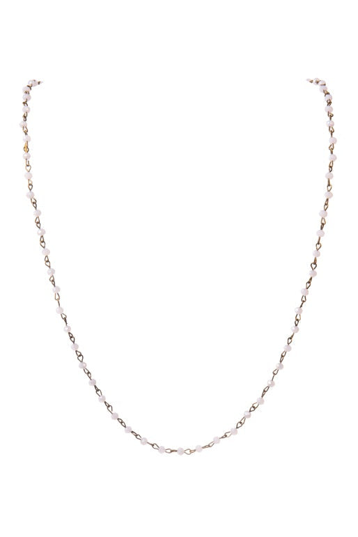 Crystal Beaded Chain Necklace N1163