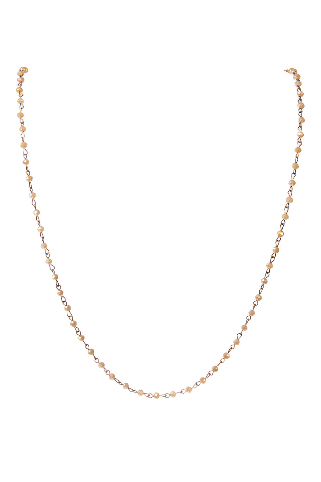 Crystal Beaded Chain Necklace N1163
