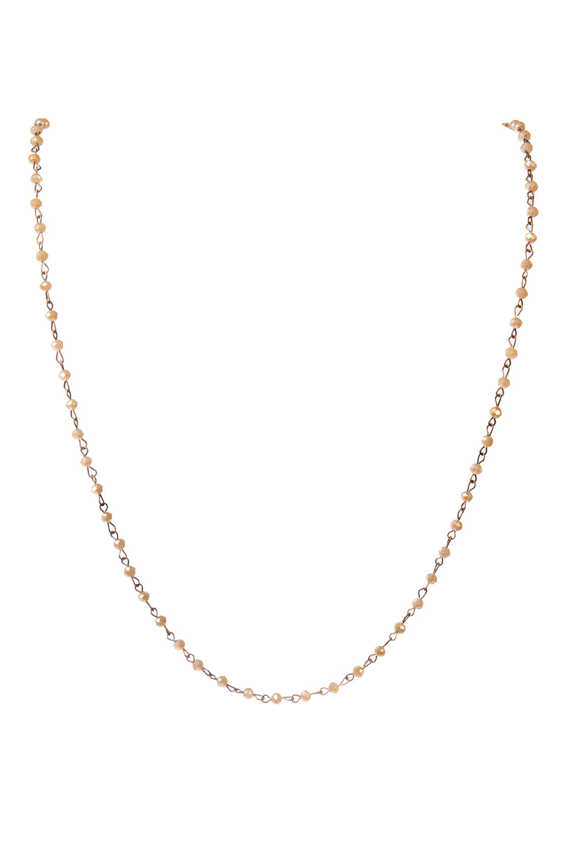 Crystal Beaded Chain Necklace N1163