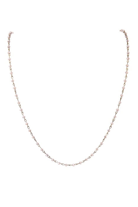 Crystal Beaded Chain Necklace N1163