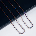 Crystal Beaded Chain Necklace N1163