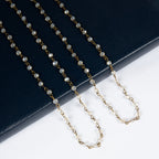 Crystal Beaded Chain Necklace N1163