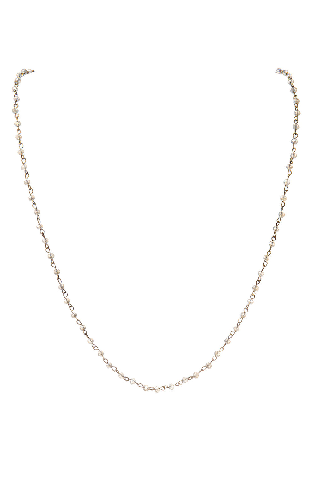 Crystal Beaded Chain Necklace N1163