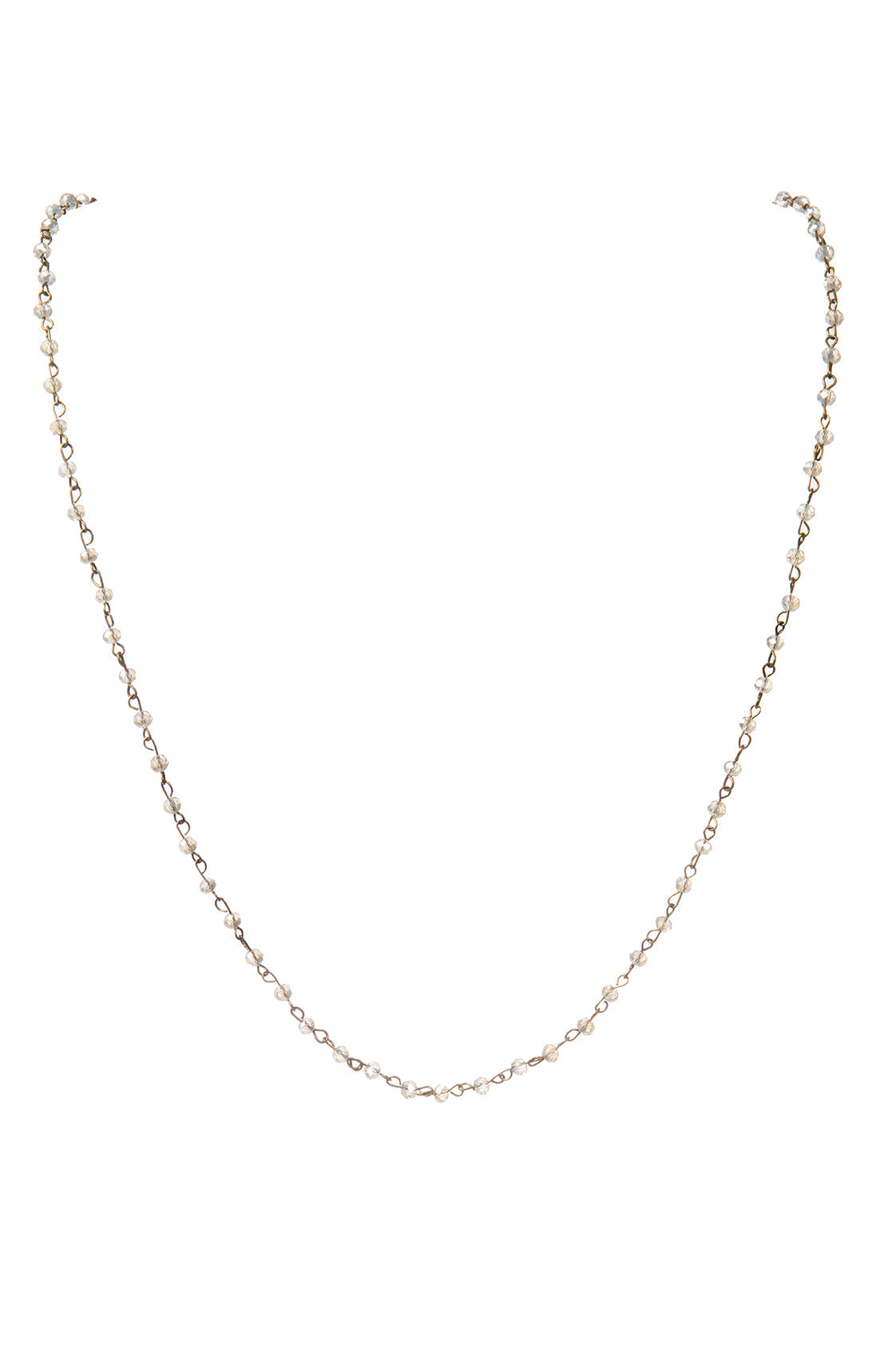 Crystal Beaded Chain Necklace N1163