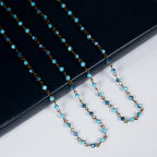 Crystal Beaded Chain Necklace N1163