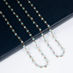 Crystal Beaded Chain Necklace N1163