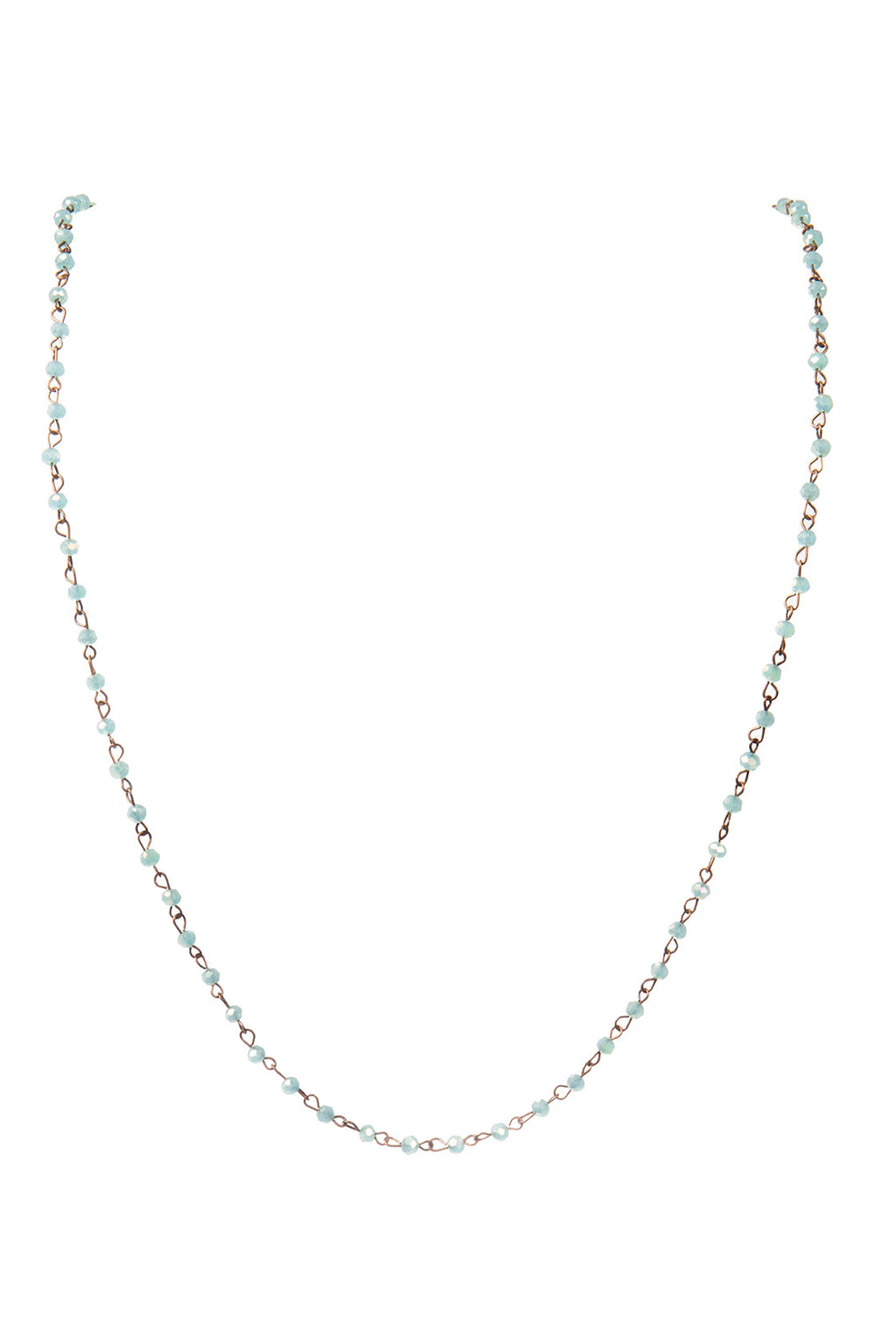 Crystal Beaded Chain Necklace N1163