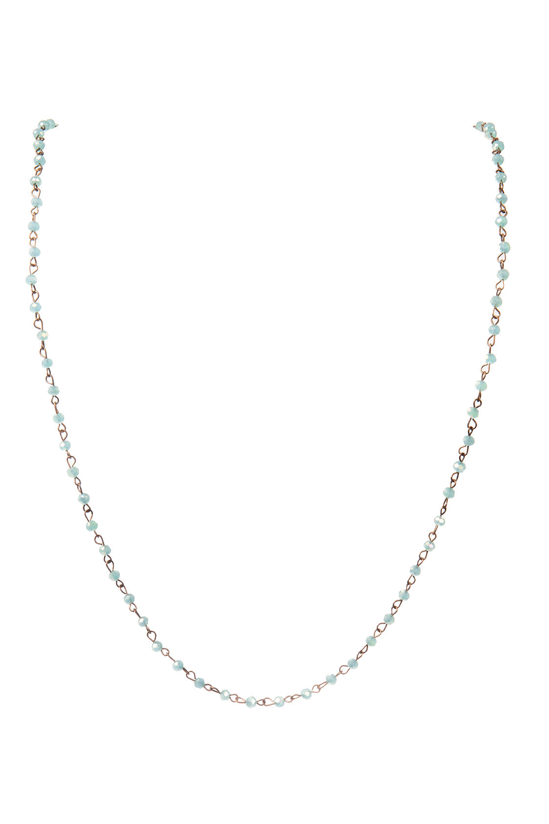 Crystal Beaded Chain Necklace N1163