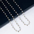Crystal Beaded Chain Necklace N1163