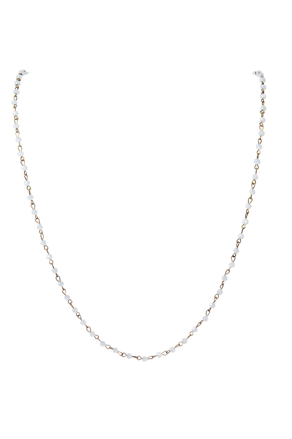 Crystal Beaded Chain Necklace N1163