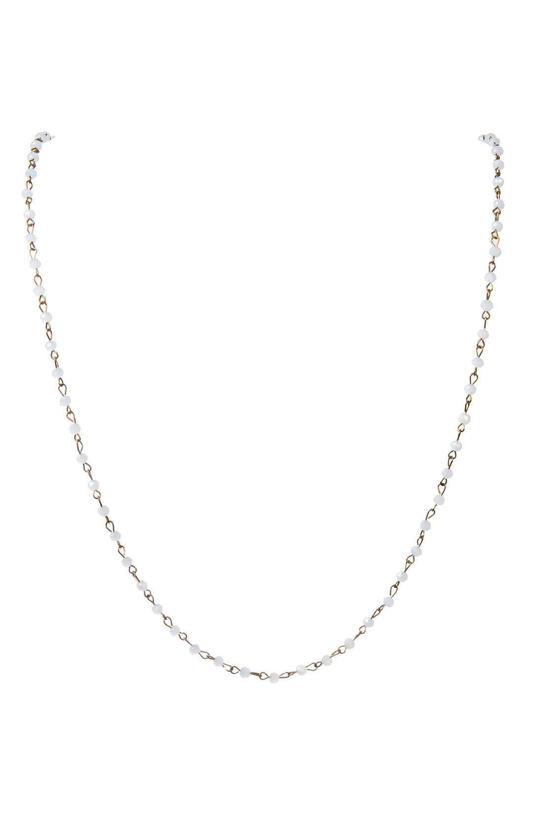 Crystal Beaded Chain Necklace N1163