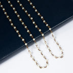 Crystal Beaded Chain Necklace N1163