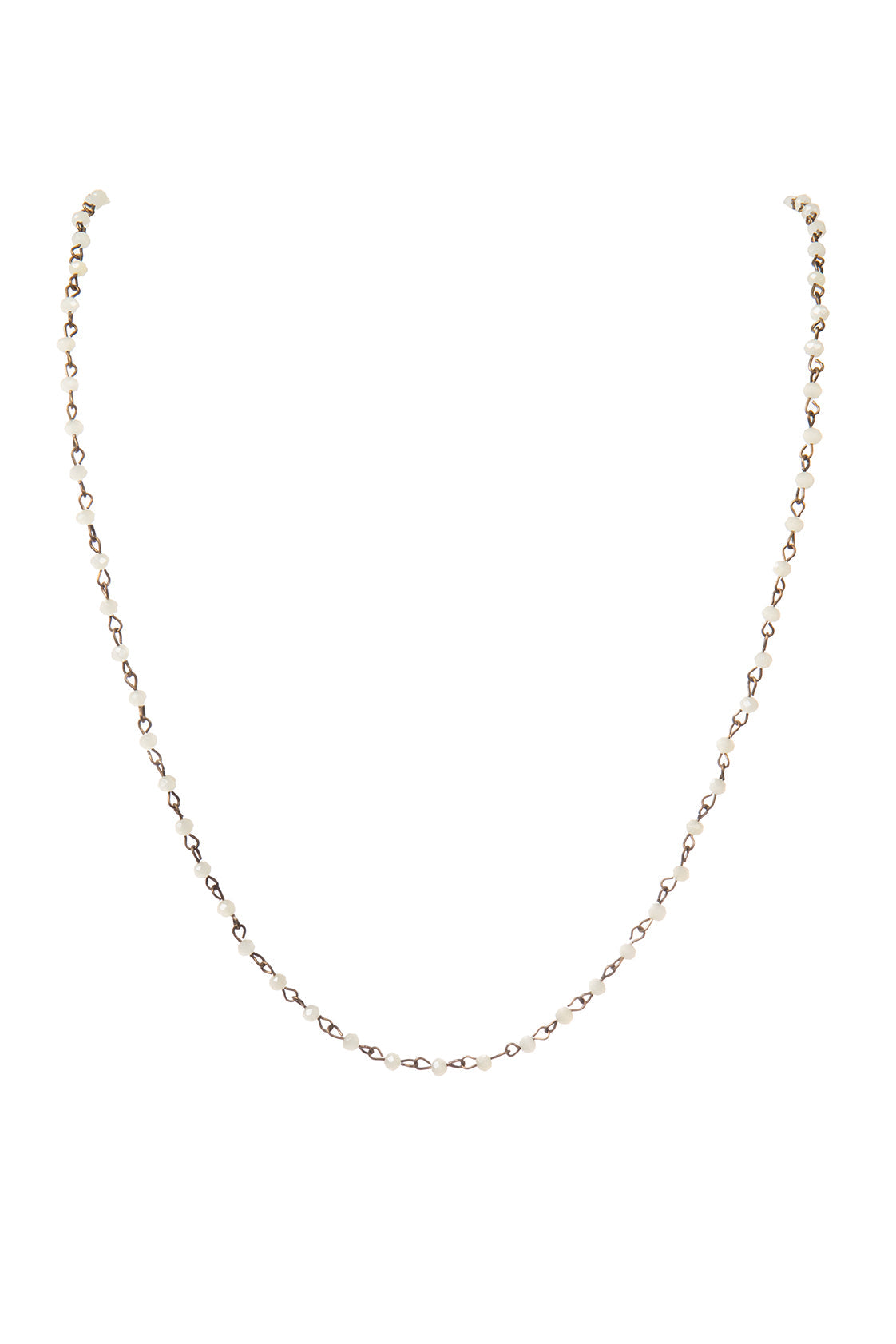Crystal Beaded Chain Necklace N1163