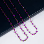 Crystal Beaded Chain Necklace N1163