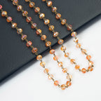 Crystal Beaded Chain Necklace N1163