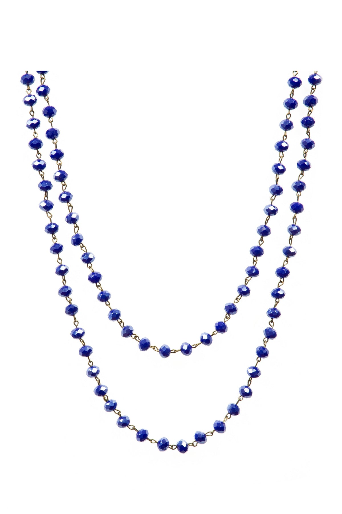 Crystal Beaded Chain Necklace N1163