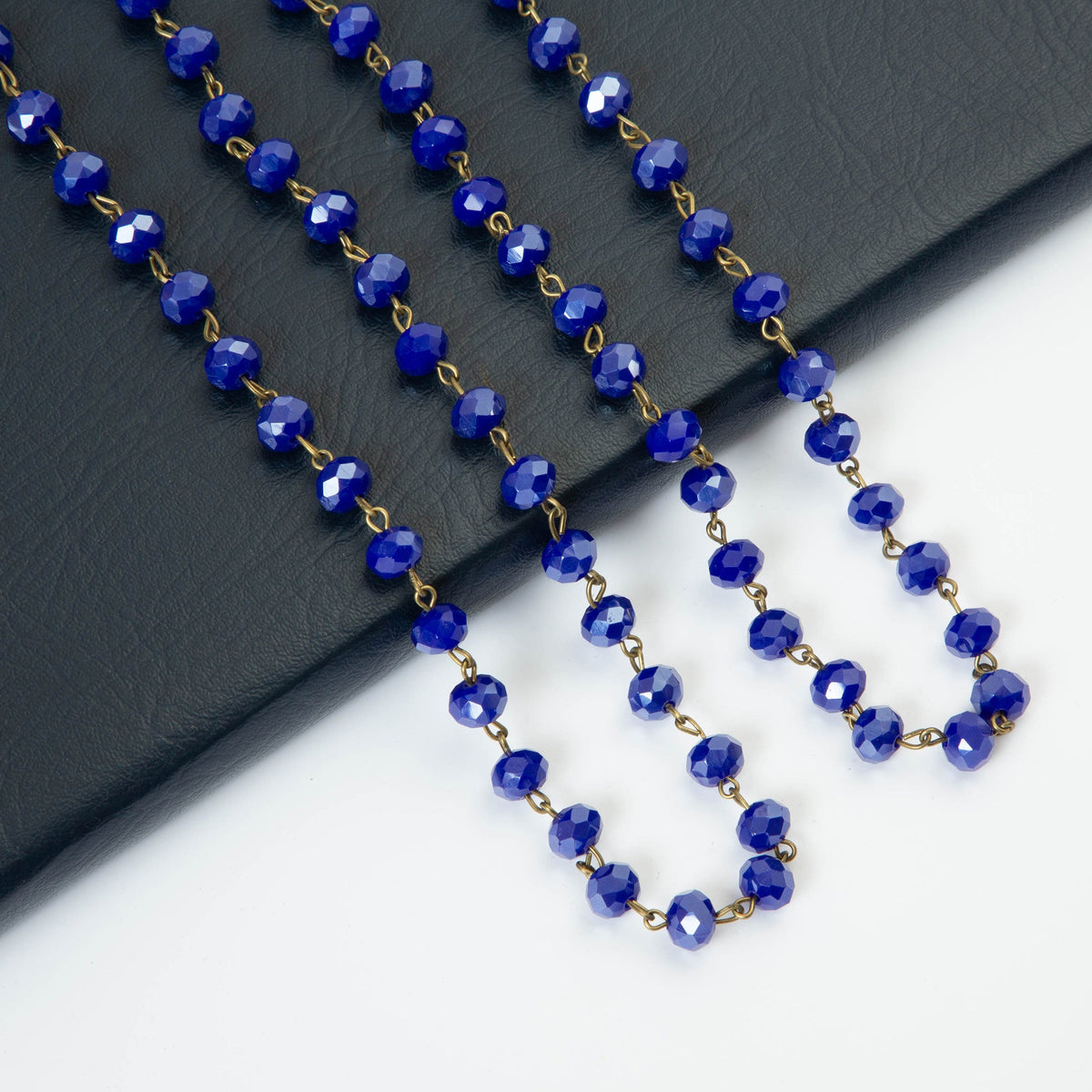 Crystal Beaded Chain Necklace N1163