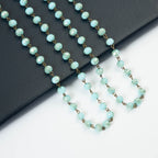 Crystal Beaded Chain Necklace N1163