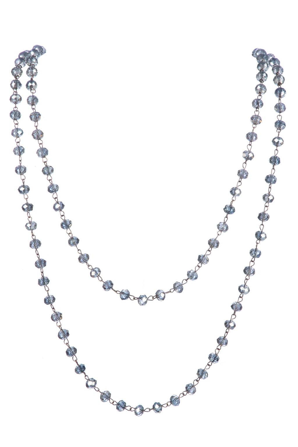 Crystal Beaded Chain Necklace N1163-184-BZ