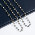 Crystal Beads Chain Necklace N1163-184-BZ