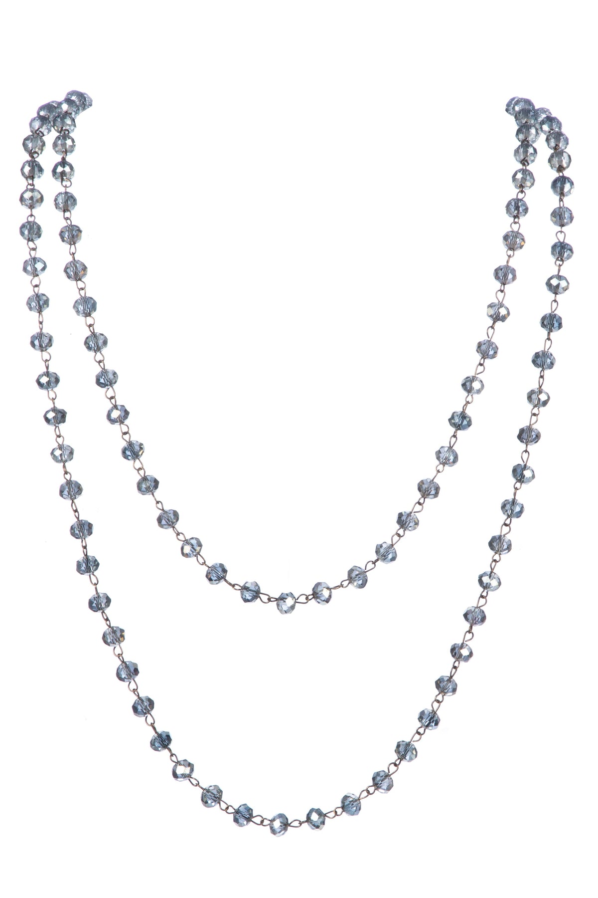 Crystal Beads Chain Necklace N1163-184-BZ